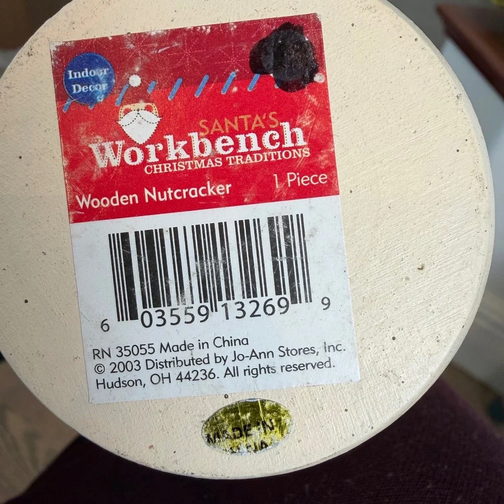 Santas Workbench Wooden Snowman Nutcracker JOY Sign 14.5‎ Inch Christmas 2003